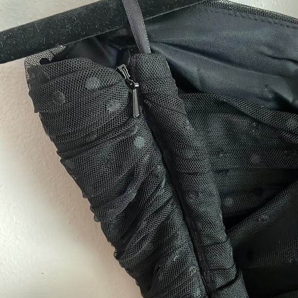 1971 Reid’s Strapless Rutched Black Minidress Size 4 - Picture 4 of 5